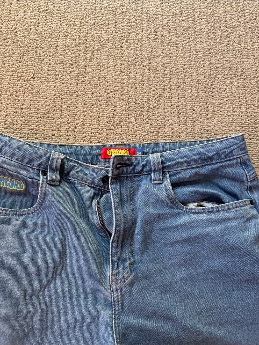Empyre Men's Light Blue Relaxed Denim Jeans